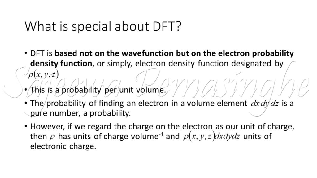 Please Explain About Density Functional Theory In Detail. Search For ...