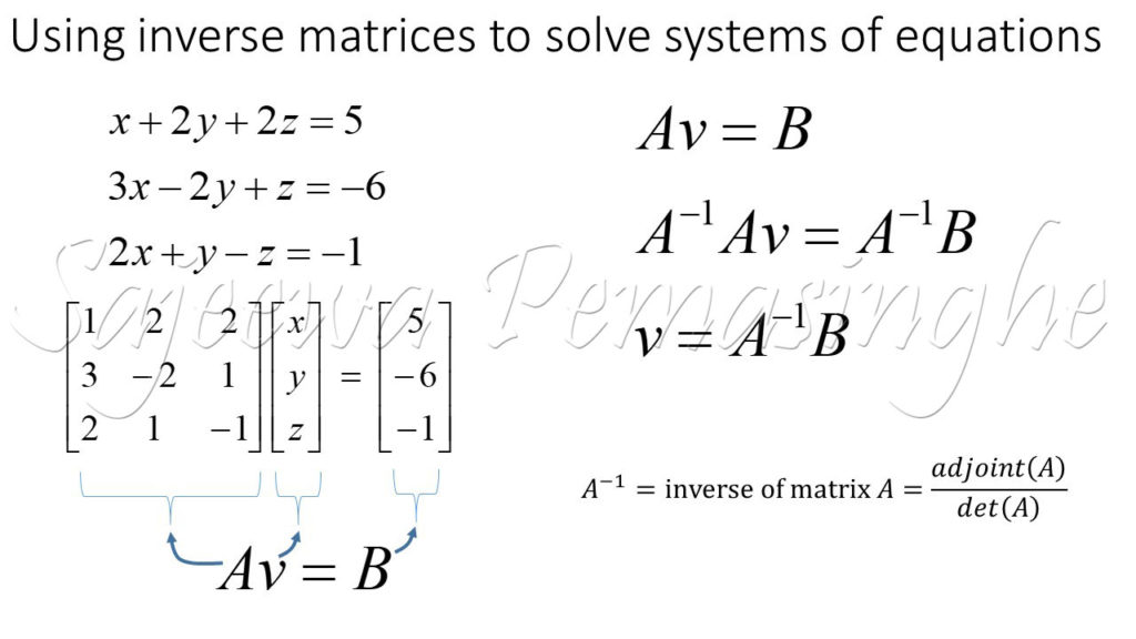 matrix system of equations solver